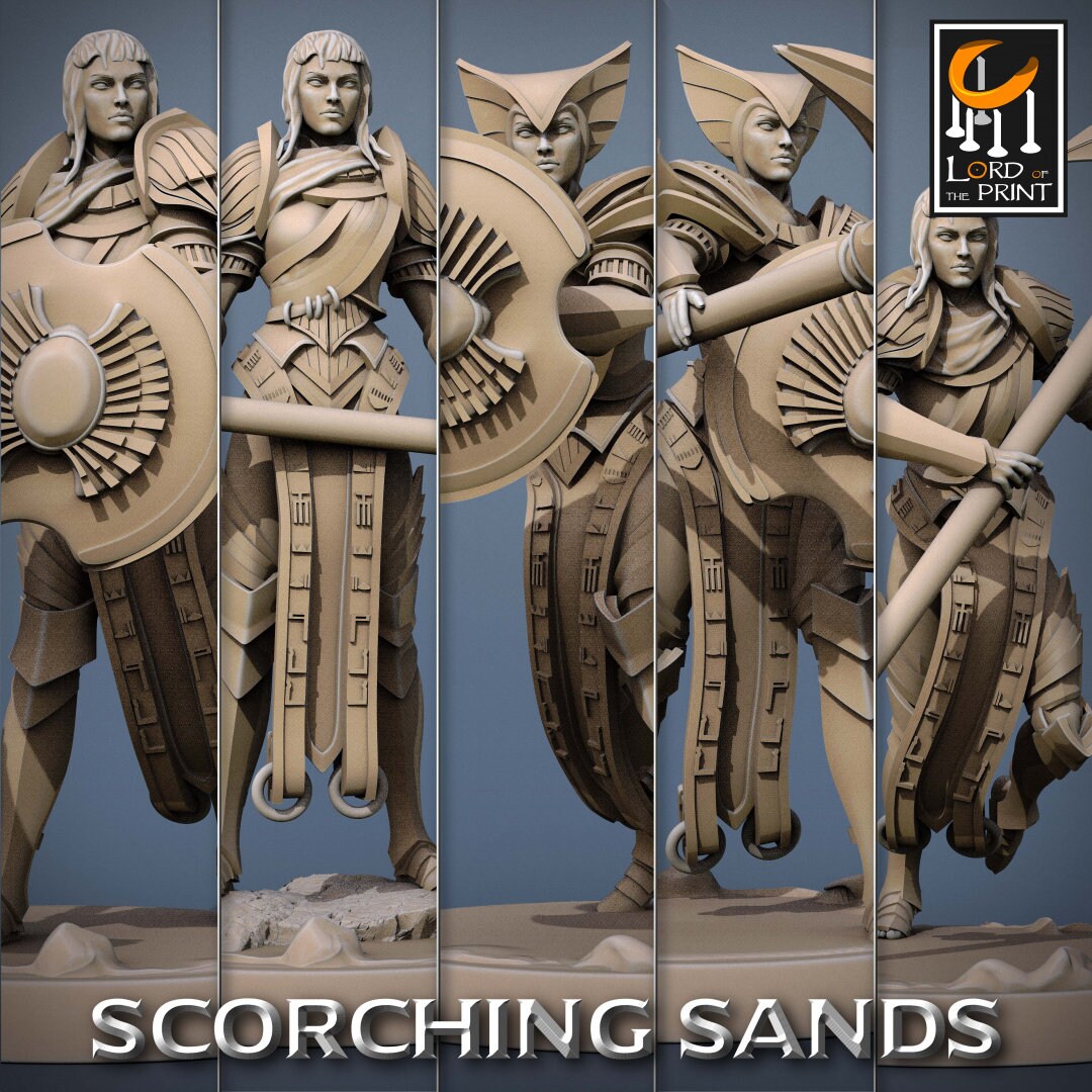 Egyptian Axe Soldier | RPG Miniature for Dungeons and Dragons|Pathfinder|Tabletop Wargaming | Human Miniature | Lord of the Print