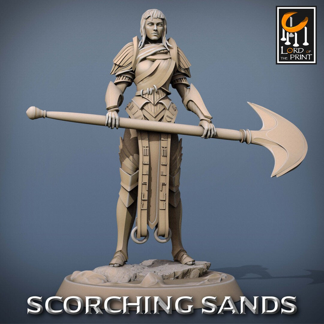 Egyptian Axe Soldier | RPG Miniature for Dungeons and Dragons|Pathfinder|Tabletop Wargaming | Human Miniature | Lord of the Print
