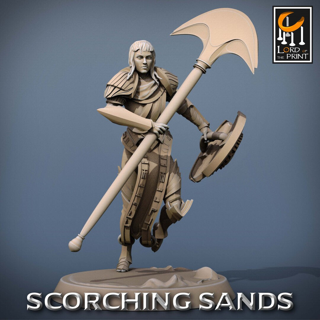 Egyptian Axe Soldier | RPG Miniature for Dungeons and Dragons|Pathfinder|Tabletop Wargaming | Human Miniature | Lord of the Print
