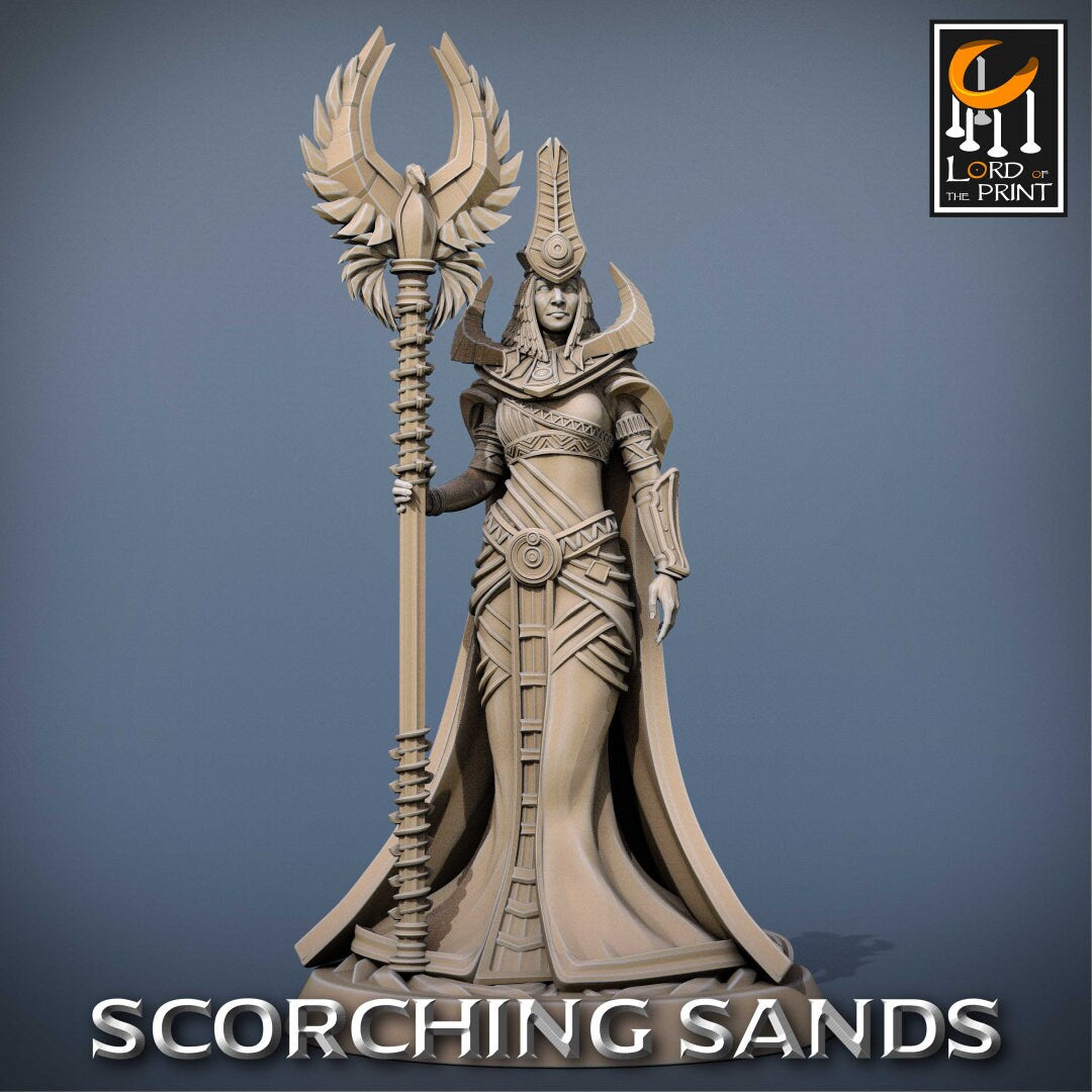 Egyptian Princess | RPG Miniature for Dungeons and Dragons|Pathfinder|Tabletop Wargaming | Human Miniature | Lord of the Print