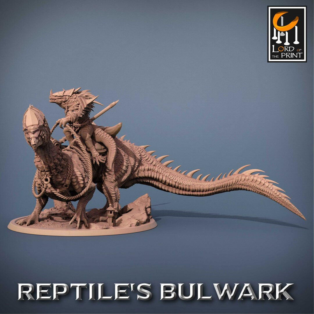 Mounted Lizardmen | RPG Miniature for Dungeons and Dragons|Pathfinder|Tabletop Wargaming | Dinosaur Miniature | Lord of the Print