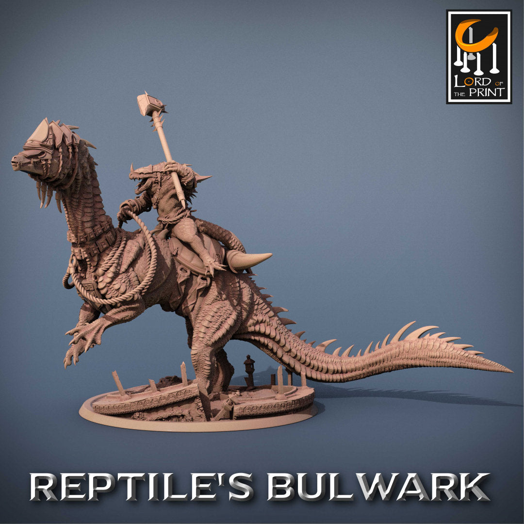 Mounted Lizardmen | RPG Miniature for Dungeons and Dragons|Pathfinder|Tabletop Wargaming | Dinosaur Miniature | Lord of the Print