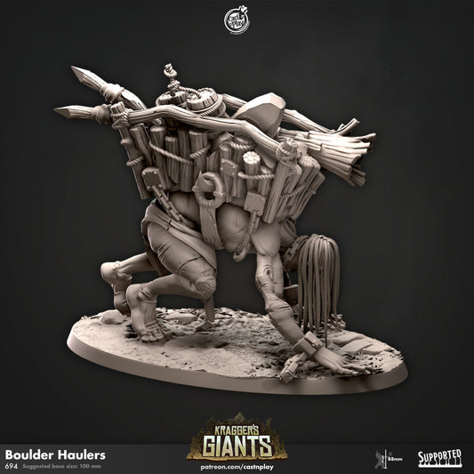 Boulder Hauler Giant | RPG Miniature for Dungeons and Dragons|Pathfinder|Tabletop Wargaming | Giant Miniature | Cast N Play