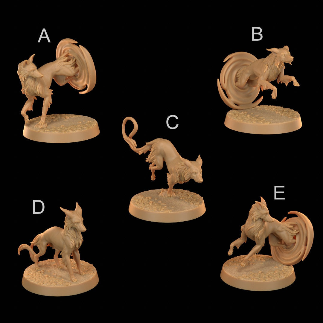 Blink Dogs | RPG Miniature for Dungeons and Dragons|Pathfinder|Tabletop Wargaming | Monster Miniature | Dragon Trappers Lodge