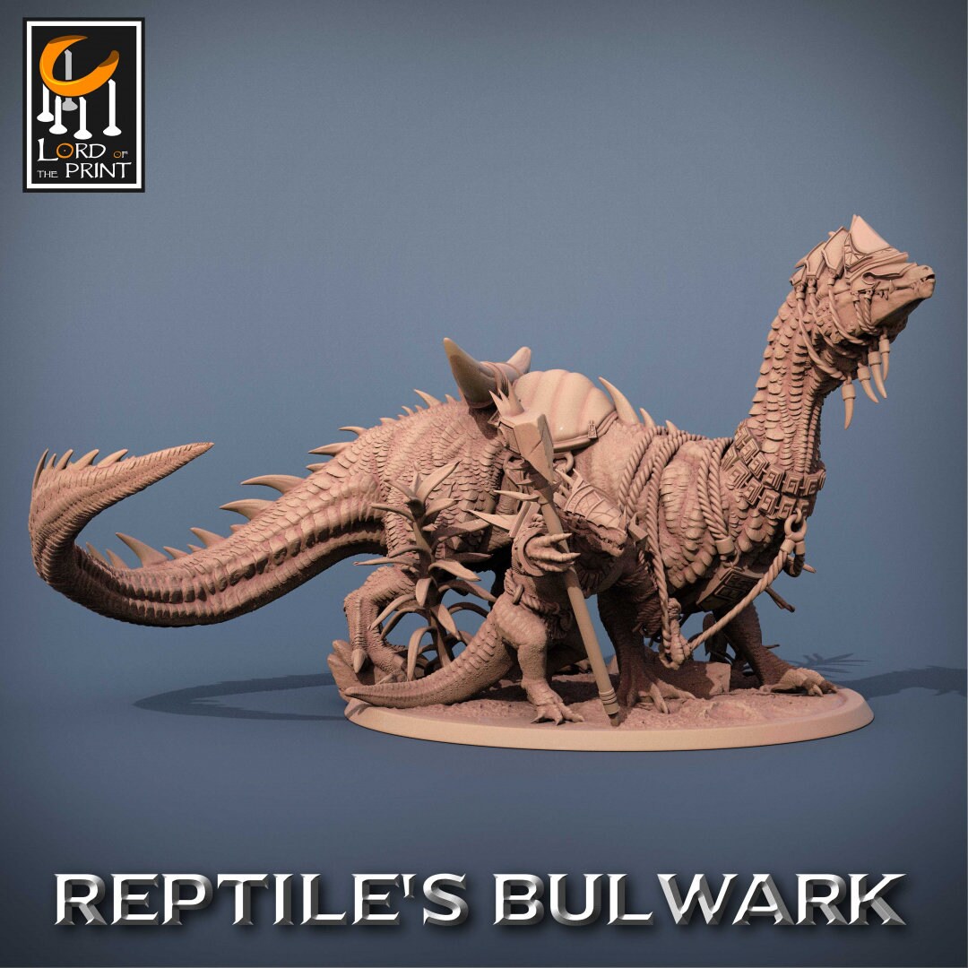 Mounted Lizardmen | RPG Miniature for Dungeons and Dragons|Pathfinder|Tabletop Wargaming | Dinosaur Miniature | Lord of the Print