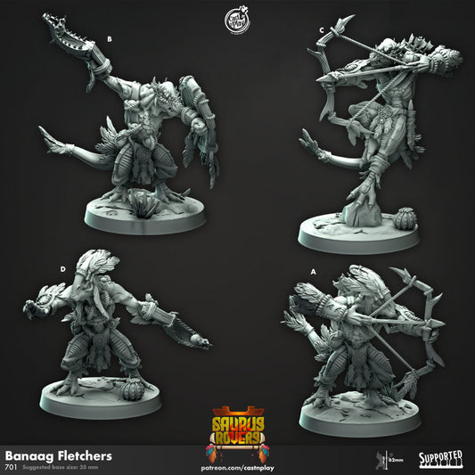 Banaag Fletchers | RPG Miniature for Dungeons and Dragons|Pathfinder|Tabletop Wargaming | Dinosaur Miniature | Cast N Play