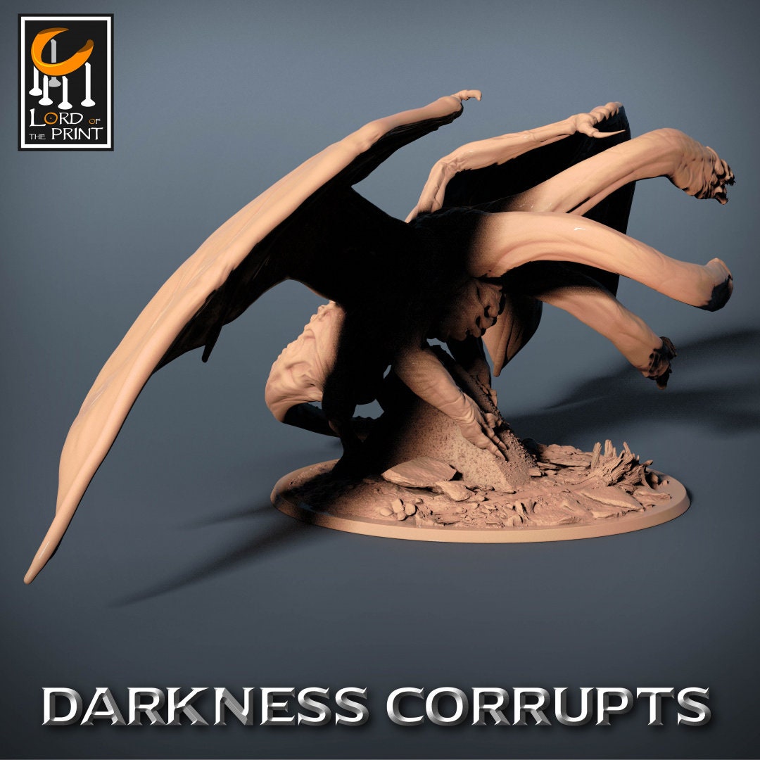 Darknight Hydra | RPG Miniature for Dungeons and Dragons|Pathfinder|Tabletop Wargaming | Dragon Miniature | Lord of the Print