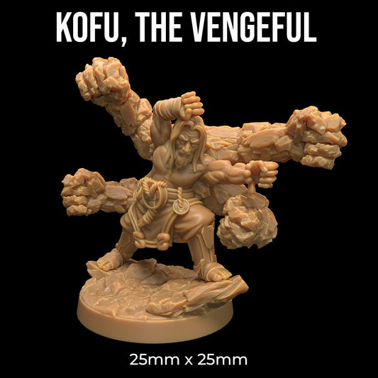 Kofu, the Vengeful | RPG Miniature for Dungeons and Dragons|Pathfinder|Tabletop Wargaming | Humanoid Miniature | Dragon Trappers Lodge
