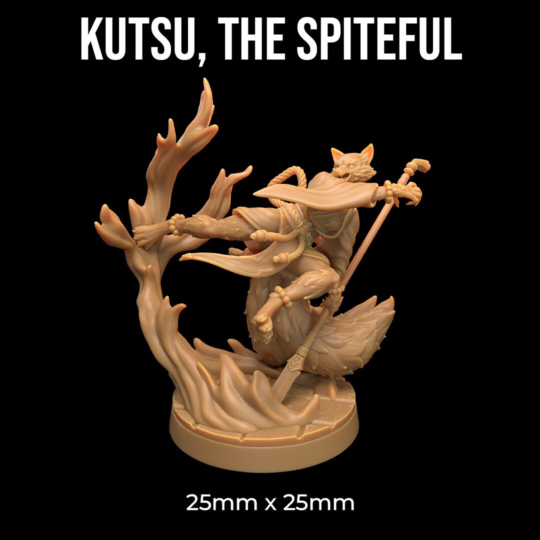 Kutsu, the Spiteful | RPG Miniature for Dungeons and Dragons|Pathfinder|Tabletop Wargaming | Humanoid Miniature | Dragon Trappers Lodge