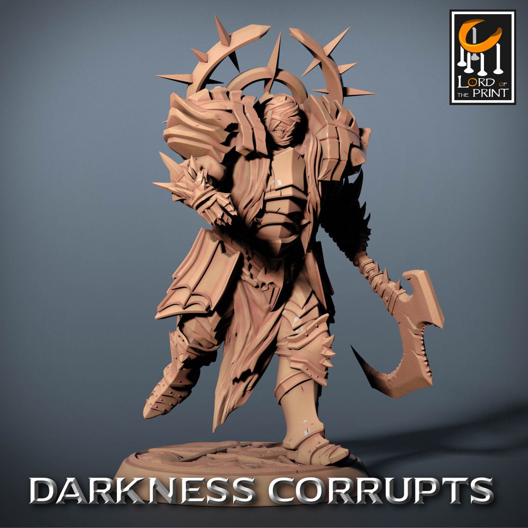 Scythe Darknights | RPG Miniature for Dungeons and Dragons|Pathfinder|Tabletop Wargaming | Humanoid Miniature | Lord of the Print