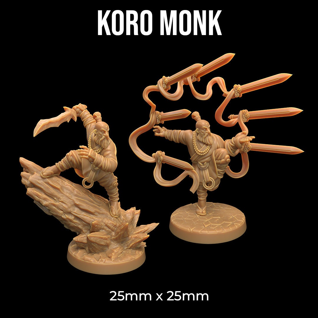 Koro Monk | RPG Miniature for Dungeons and Dragons|Pathfinder|Tabletop Wargaming | Human Miniature | Dragon Trappers Lodge