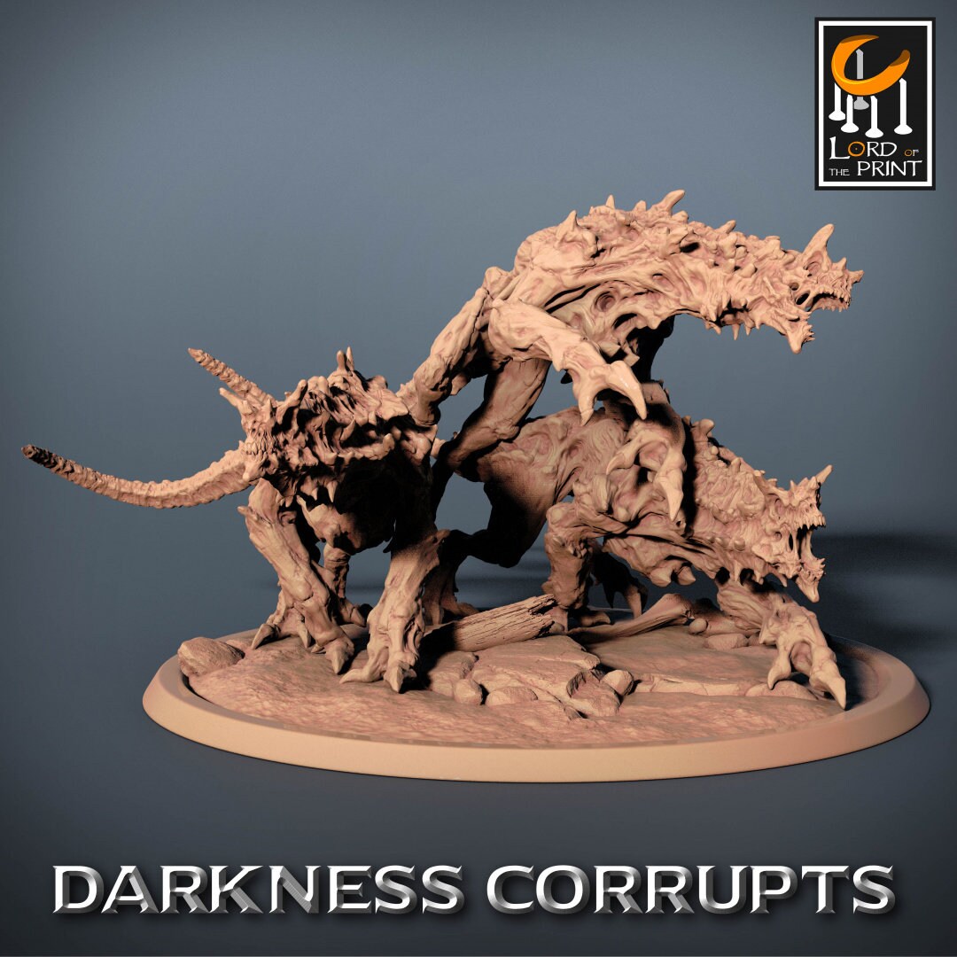 Hellhounds | RPG Miniature for Dungeons and Dragons|Pathfinder|Tabletop Wargaming | Demon Miniature | Lord of the Print