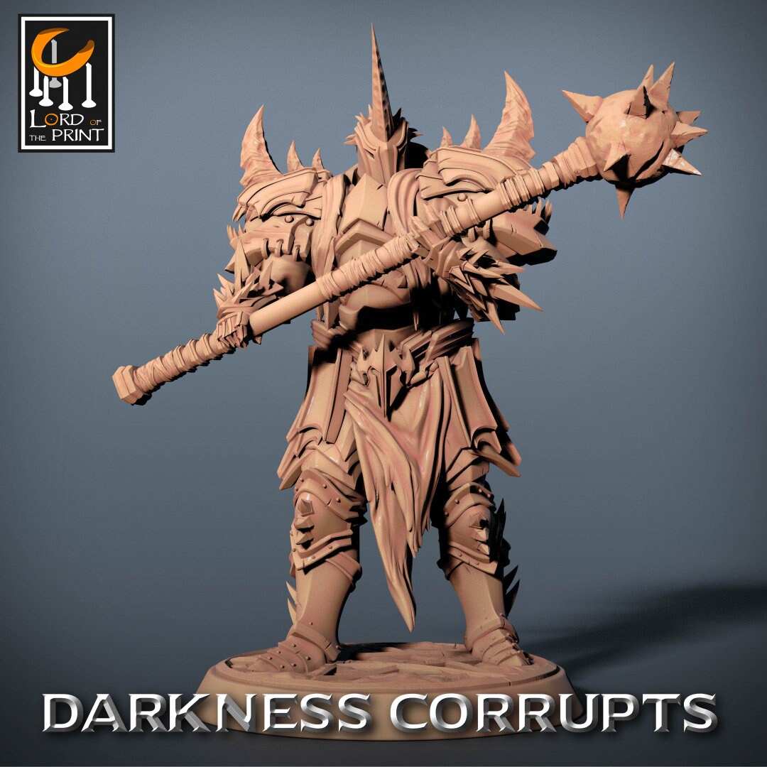 Mace Darknights | RPG Miniature for Dungeons and Dragons|Pathfinder|Tabletop Wargaming | Humanoid Miniature | Lord of the Print