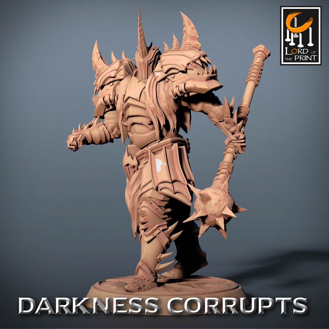 Mace Darknights | RPG Miniature for Dungeons and Dragons|Pathfinder|Tabletop Wargaming | Humanoid Miniature | Lord of the Print