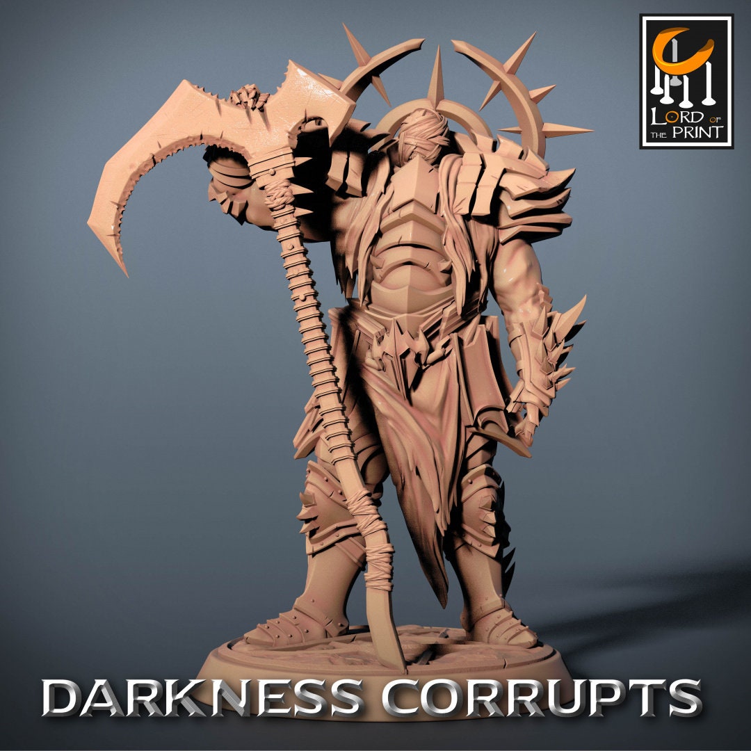 Scythe Darknights | RPG Miniature for Dungeons and Dragons|Pathfinder|Tabletop Wargaming | Humanoid Miniature | Lord of the Print