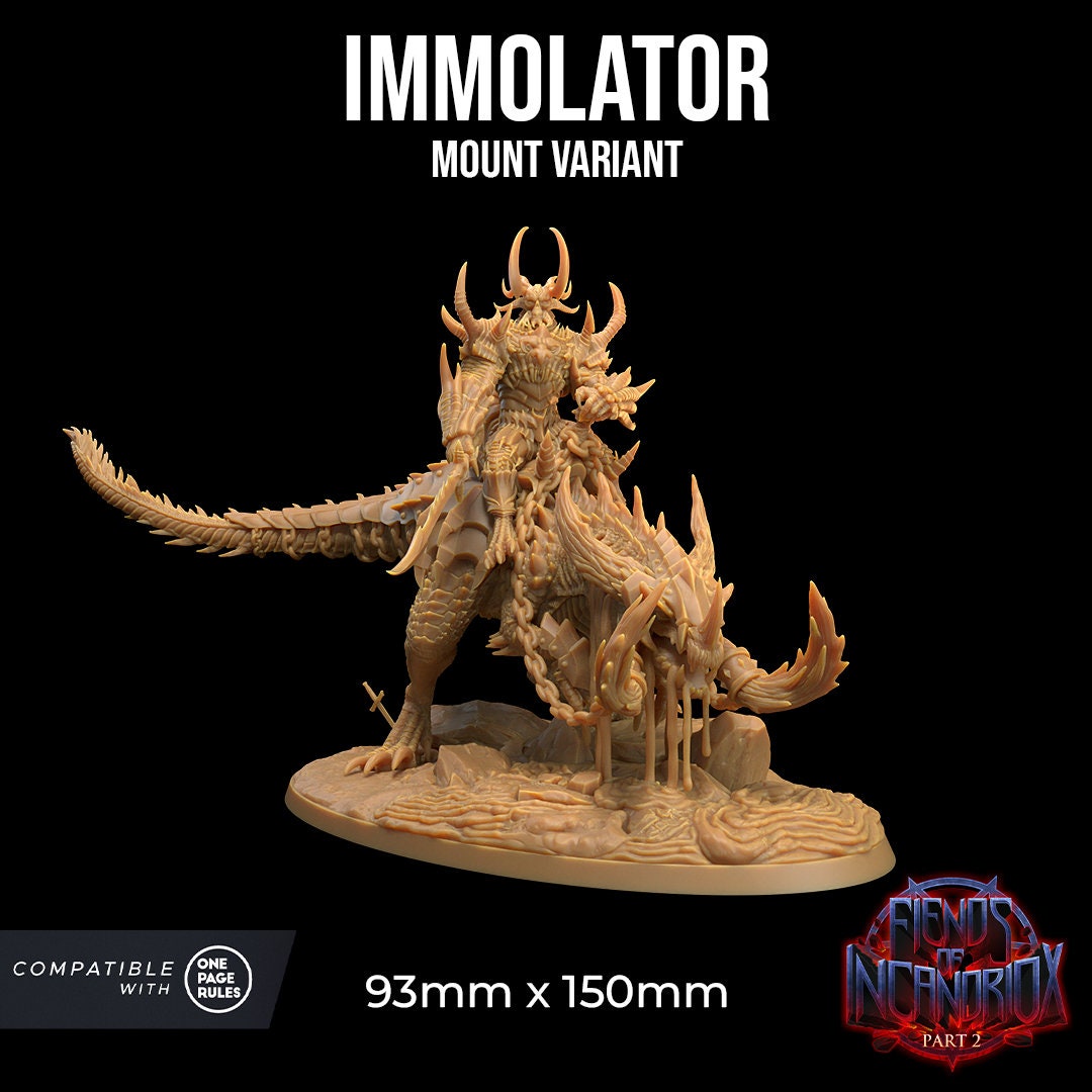 Immolator | RPG Miniature for Dungeons and Dragons|Pathfinder|Tabletop Wargaming | Demon Miniature | Dragon Trappers Lodge
