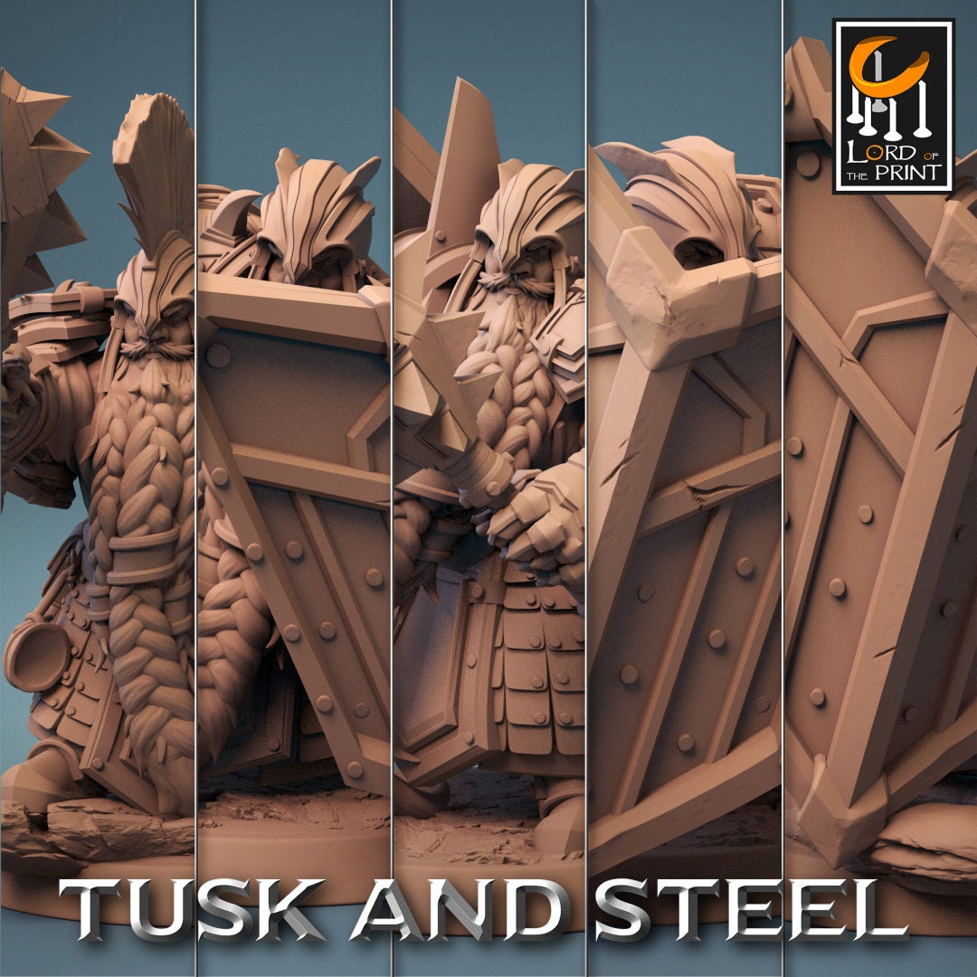 Pathfinde Rember Dwarf Mace Warriors | RPG Miniature for Dungeons and Dragons|Pathfinde