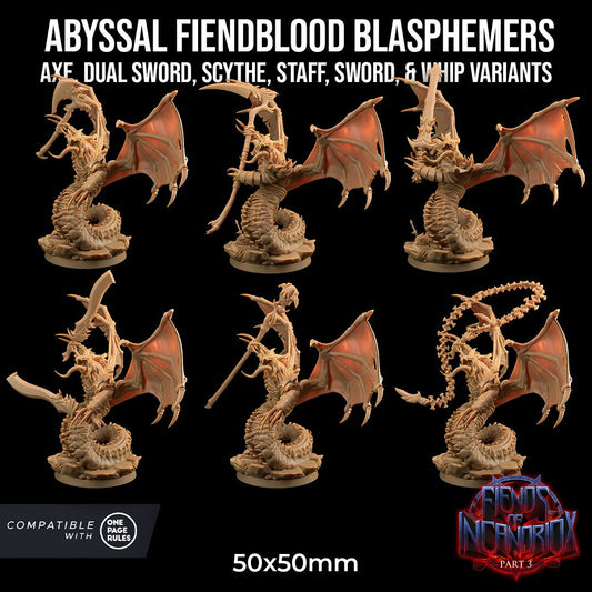 Abyssal Fiendblood Blasphemer | RPG Miniature for Dungeons and Dragons|Pathfinder|Tabletop Wargaming | Demon Mini | Dragon Trappers Lodge