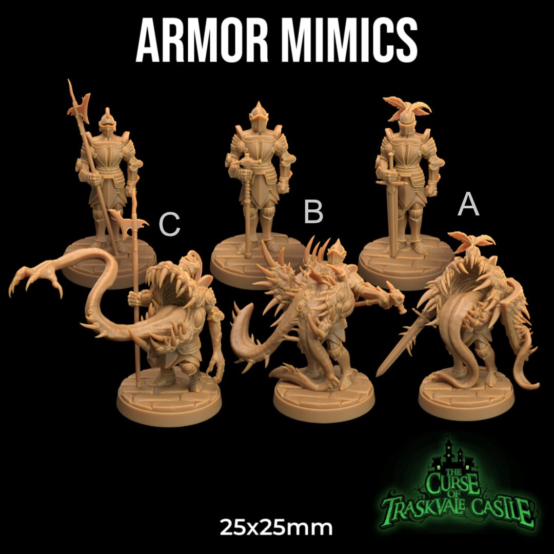 Armour Mimics | RPG Miniature for Dungeons and Dragons|Pathfinder|Tabletop Wargaming | Monster Miniature | Dragon Trappers Lodge